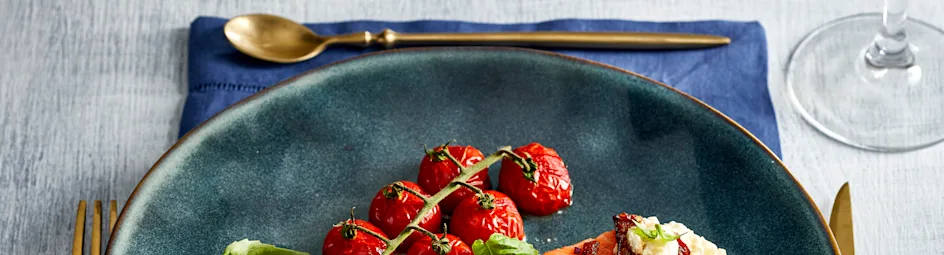 Zalmfilet met mascarpone en zongedroogde tomaat