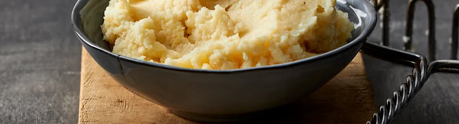 Knolselderij-knoflookpuree