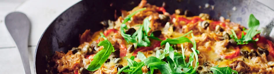 Frittata met tonijn en puntpaprika