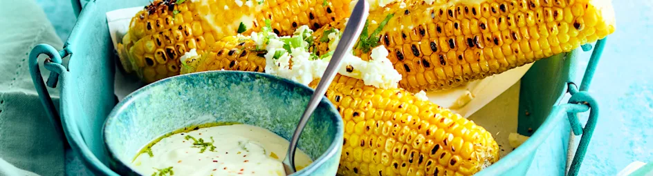Gegrilde Mexicaanse maiskolf