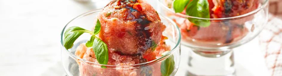 Tomatensorbet met balsamico