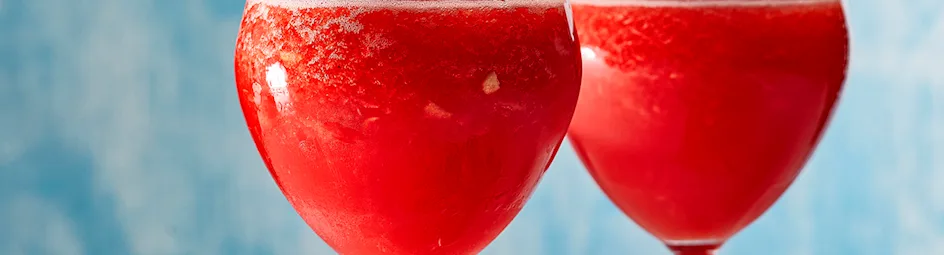 Watermeloen-rosé slush