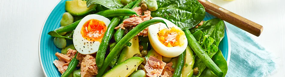 Groene maaltijdsalade met tonijn