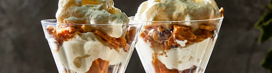 Citroenmousse met walnoot en gember