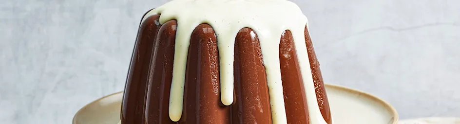 Chocoladepudding met vanillesaus