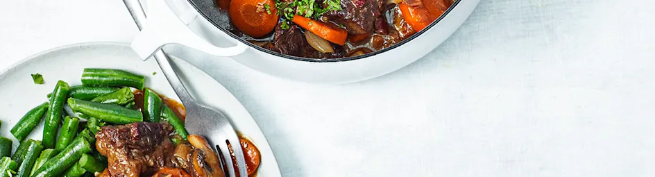 Boeuf Bourguignon met kastanjechampignons