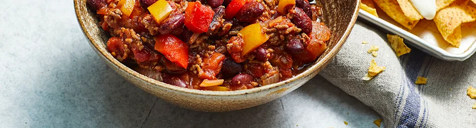 Chili con carne met nacho's