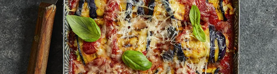 Auberginerolletjes met ricotta-courgettevulling