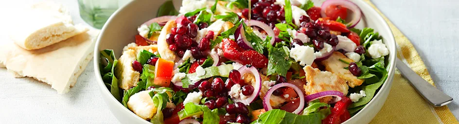 Libanese broodsalade met granaatappel
