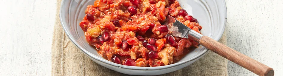 Geroosterde paprika-walnotendip