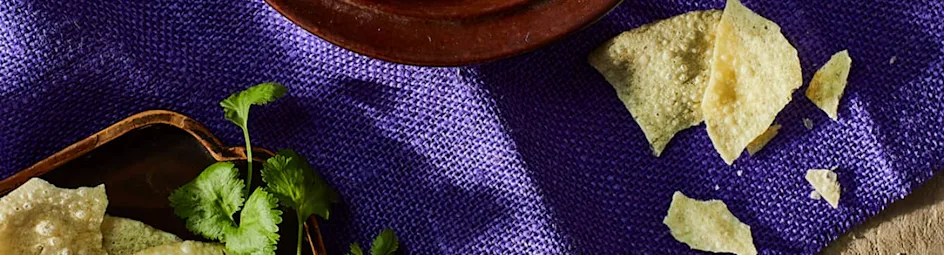 Pappadums met mangodip