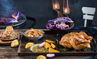 Hele kip van de barbecue