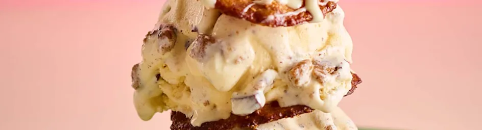 Koektaartje met speculaas-ijs