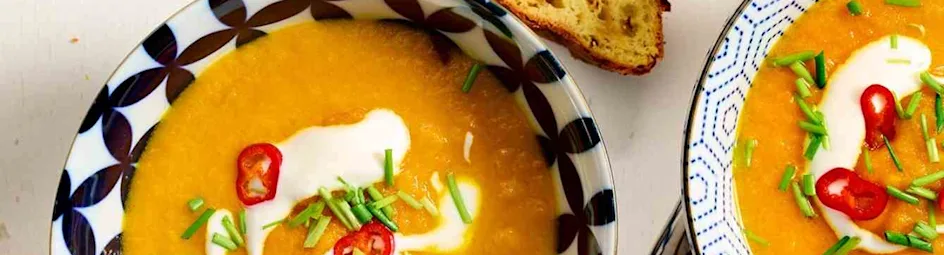 Wortelsoep met gember en kerrie