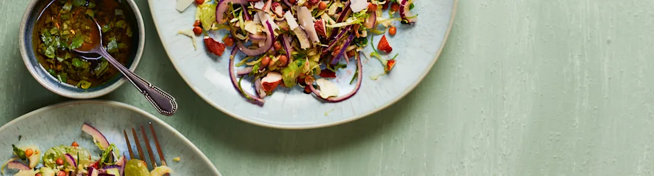 Spruitjessalade met linzen