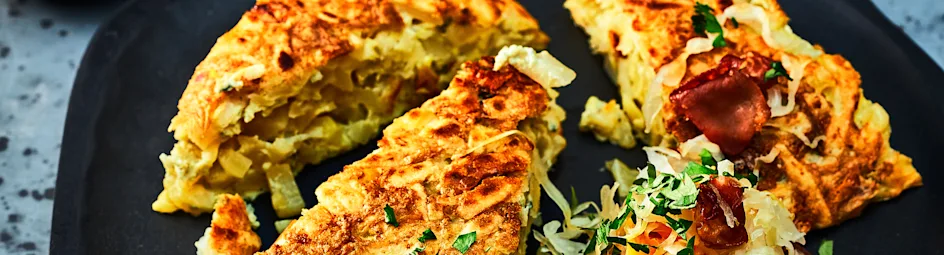 Zuurkool met rösti-frittata