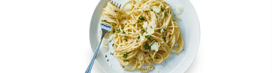Spaghetti met ei en citroen