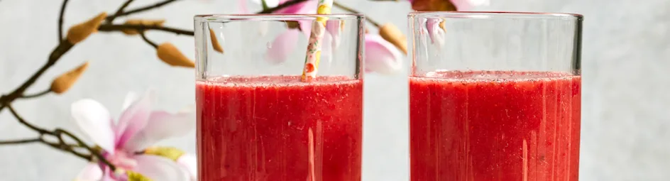 Aardbei-frambozenpunch