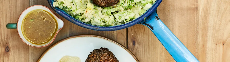 Andijviestamppot met gehaktballen