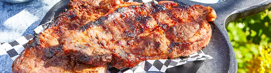 Karbonade met rooibos en zoete chilisaus