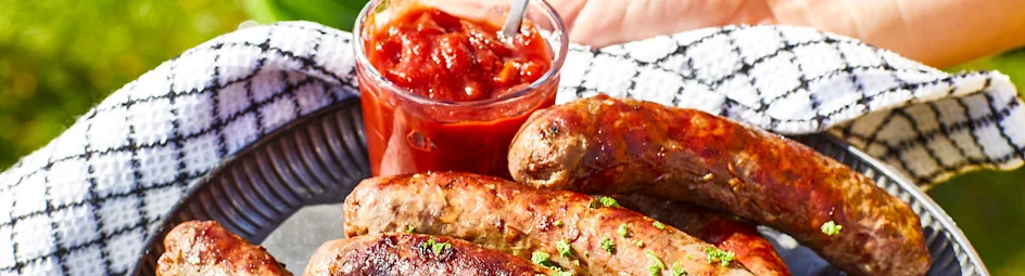Afrikaanse ‘boerewors' met zoetzure saus