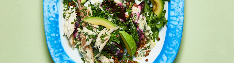 Avocado-bietensalade met feta