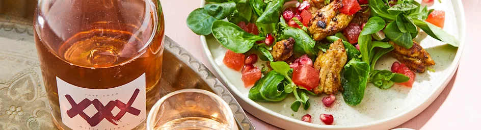 Gegrilde kippendij met watermeloen