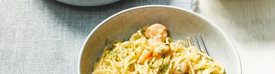 Spaghetti met romige garnalensaus