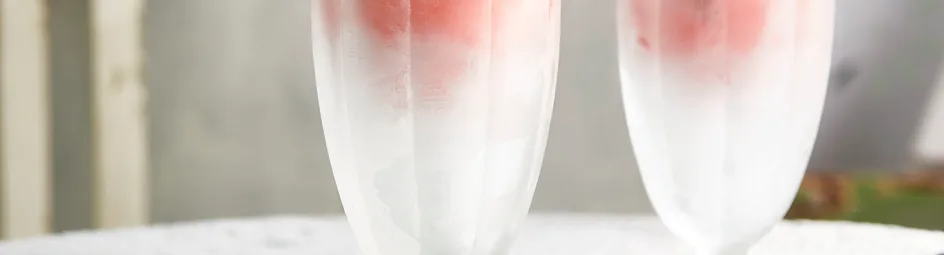 Aardbeiensorbet met lavendel