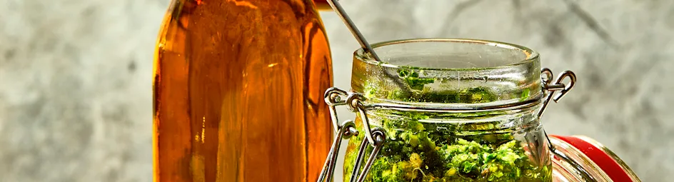 Hazelnootpesto met rucola en tijm