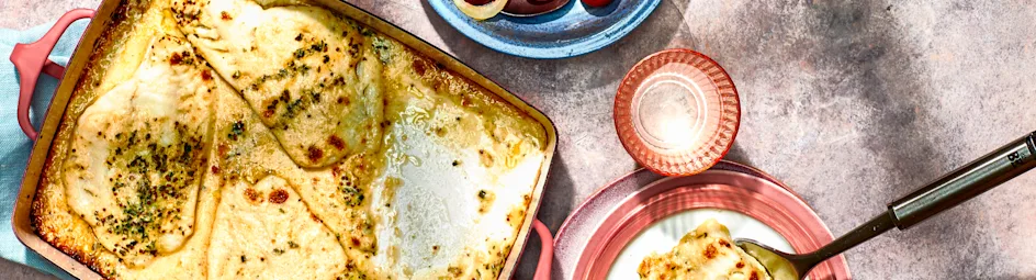 Gegratineerde visfilets met parmezaan