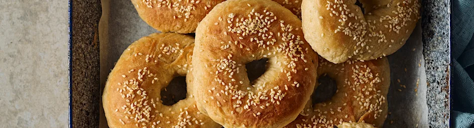 Sesam-bagels
