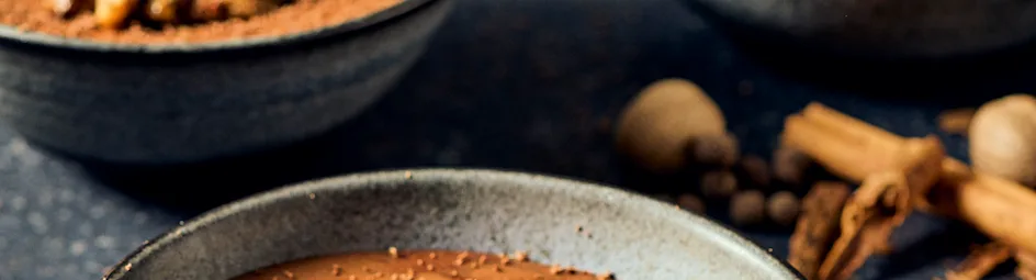 Chocolademousse met pumpkin spice crumble