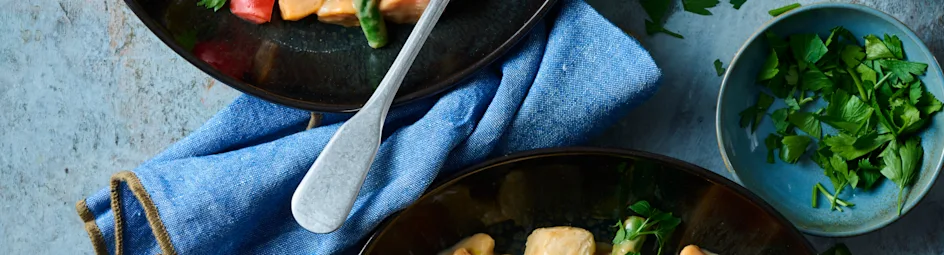 Aardappelstoof met kip en groenten