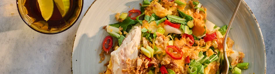 Pittige pastinaakstamppot met paksoi en makreel