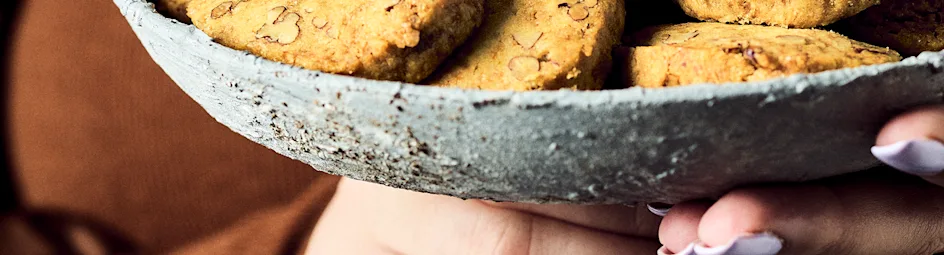 Pecankoekjes met gember en sinaasappel