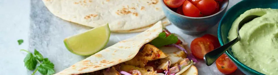 Vistortilla's met coleslaw