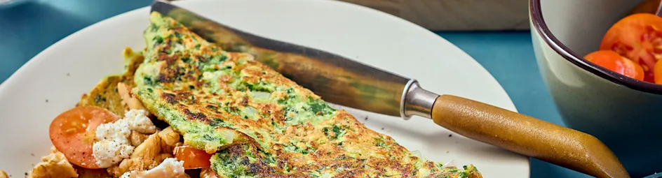 Spinaziepannenkoeken met geitenkaas