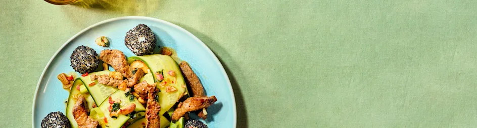 Geroosterde beefsalade met cashewnoten