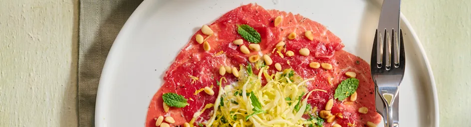 Carpaccio met citroensalsa