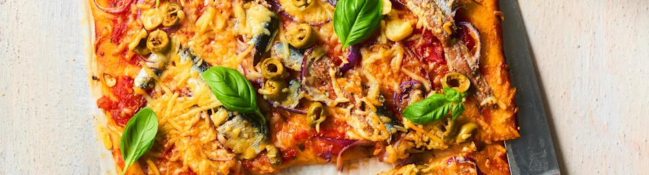 Pizza met sardines en ansjovis