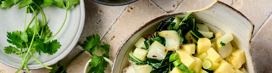 Vegan ‘kip-kerrie'