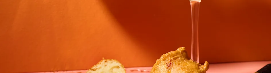 Oliebollen met champagneroom