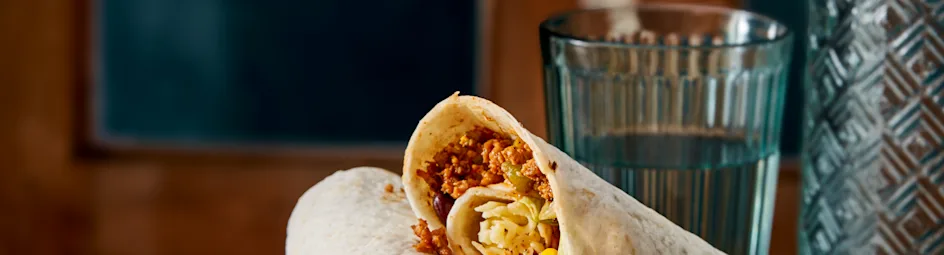 Mexicaanse wraps met vegetarisch gehakt