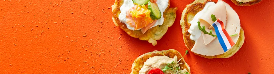 Kruidenpoffertjes met toppings