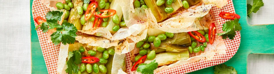 Preipakketjes met gember, soja en limoen