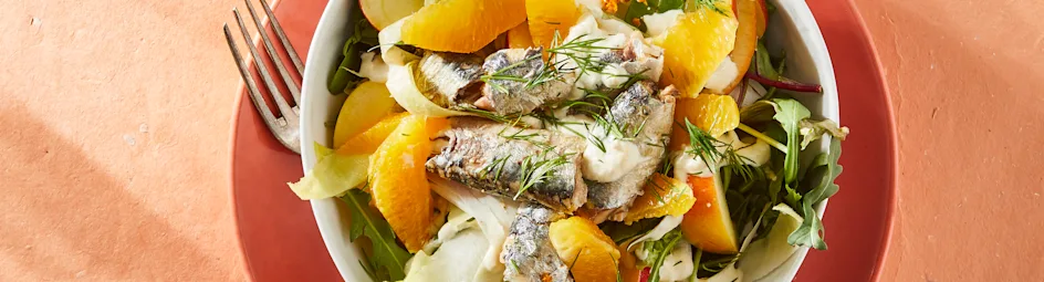 Salade met sardientjes