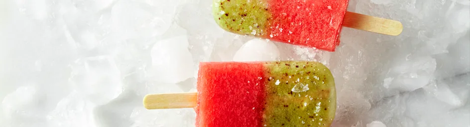 Watermeloen-aardbei-kiwi-ijsjes