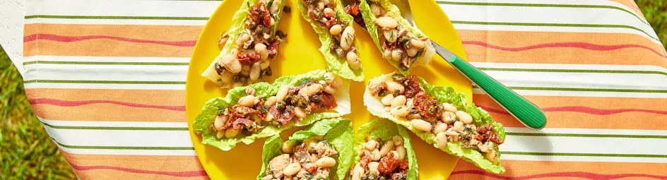 Witte bonensalade met dille, tonijn & krokante kappertjes