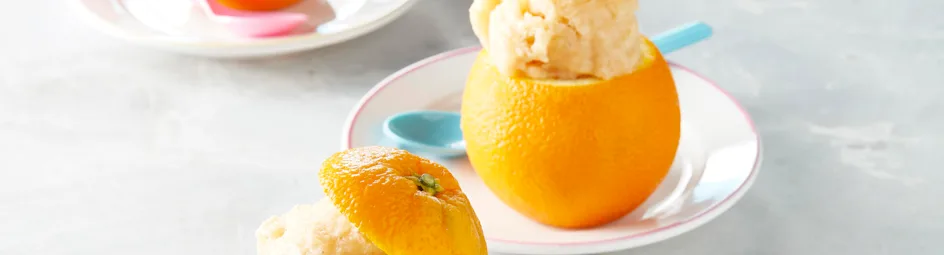 Sinaasappel-bananenijs